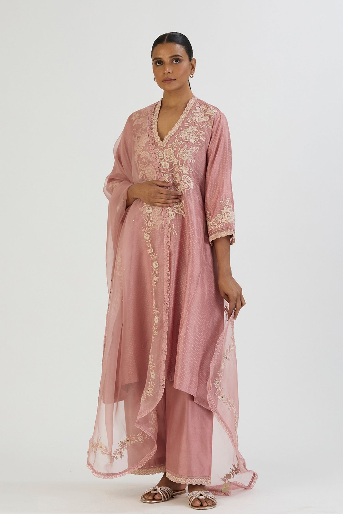 Pink Dhara Kurta and Pant