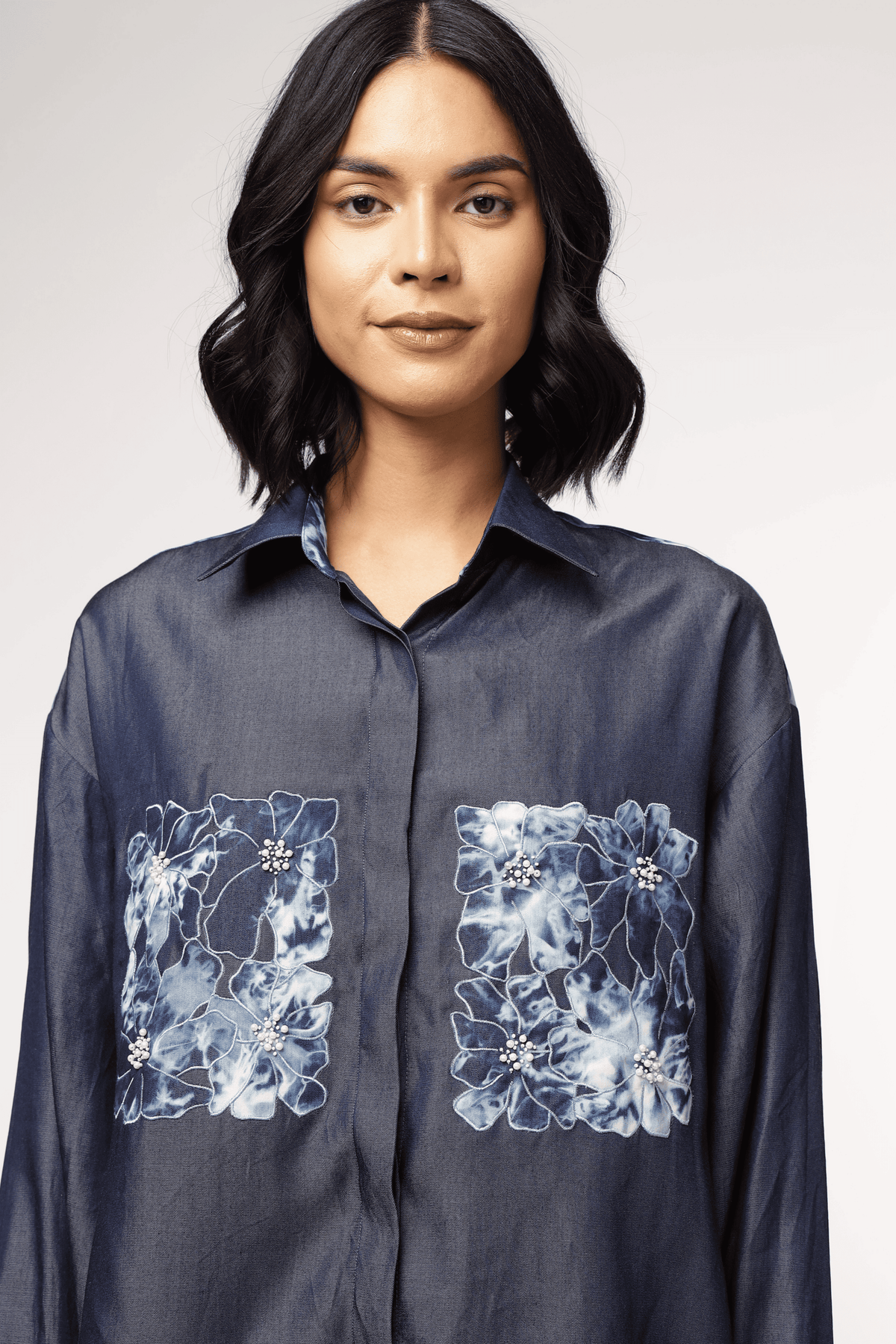 Floral Patch Pocket Shirt