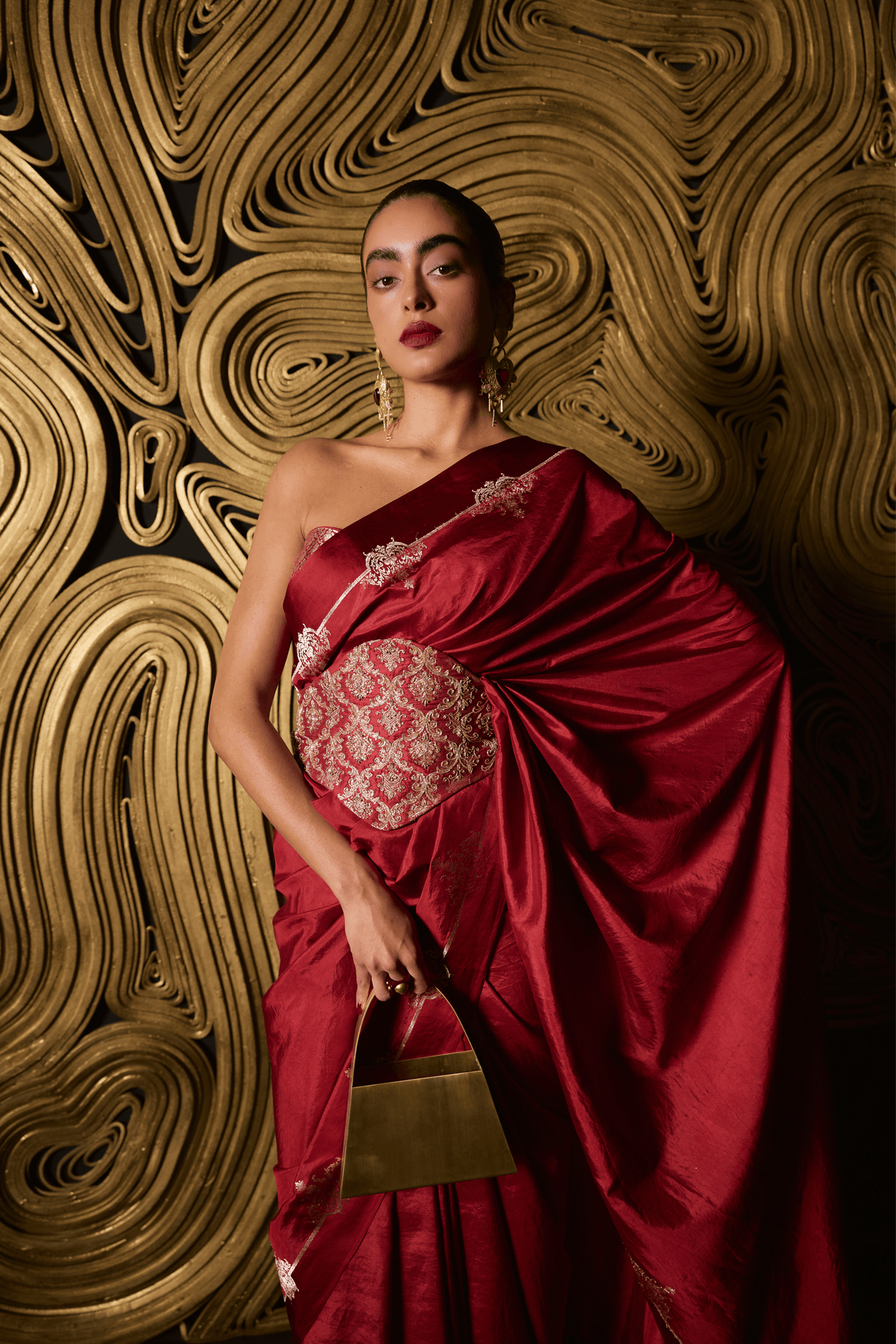 Siren Saree in Red