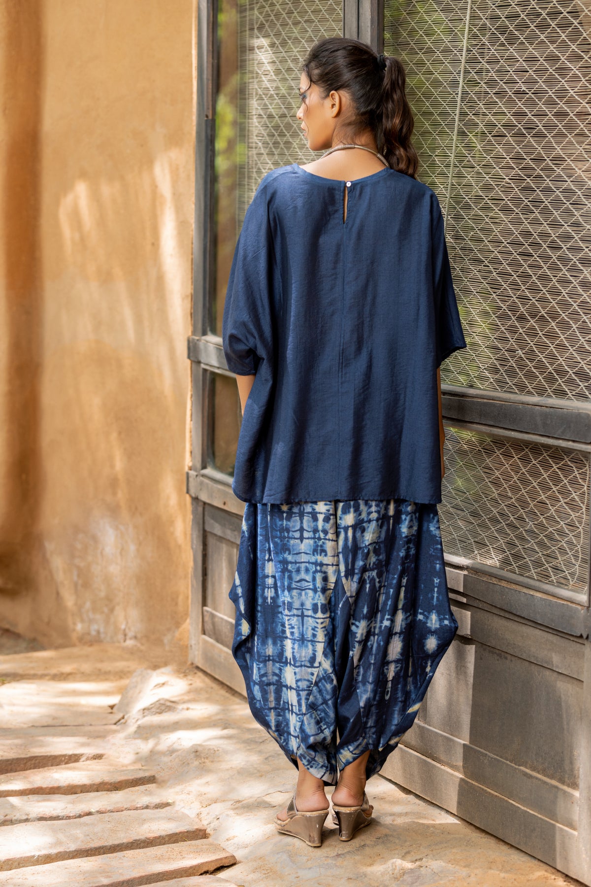 Royal Blue Zana Dhoti Set