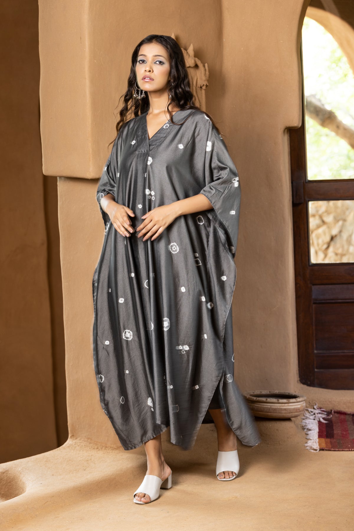 Charcoal Grey Caria Kaftan