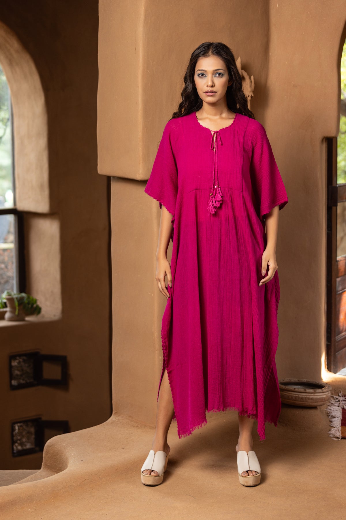 Dahlia Pink Amara Kaftan