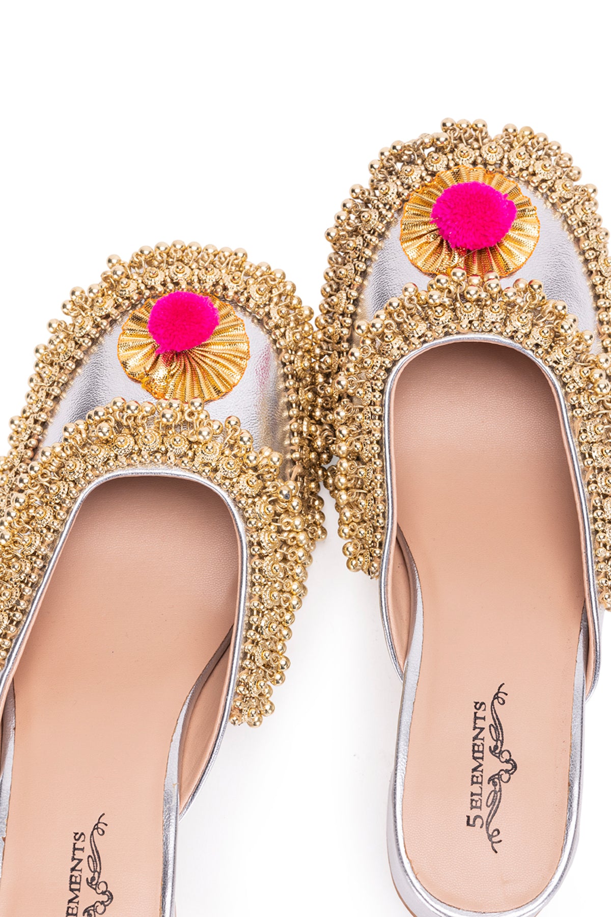 Gold Ghungroo Crown Heels