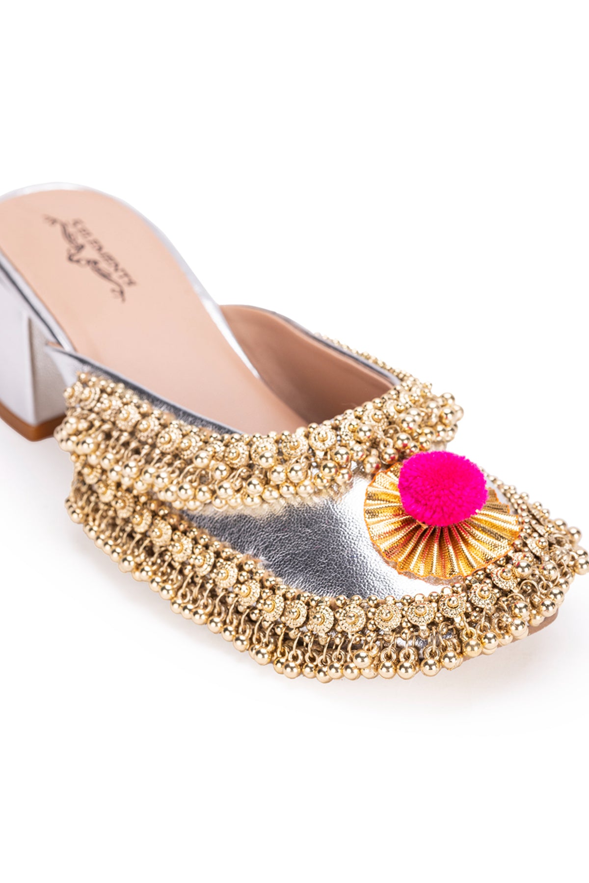 Gold Ghungroo Crown Heels