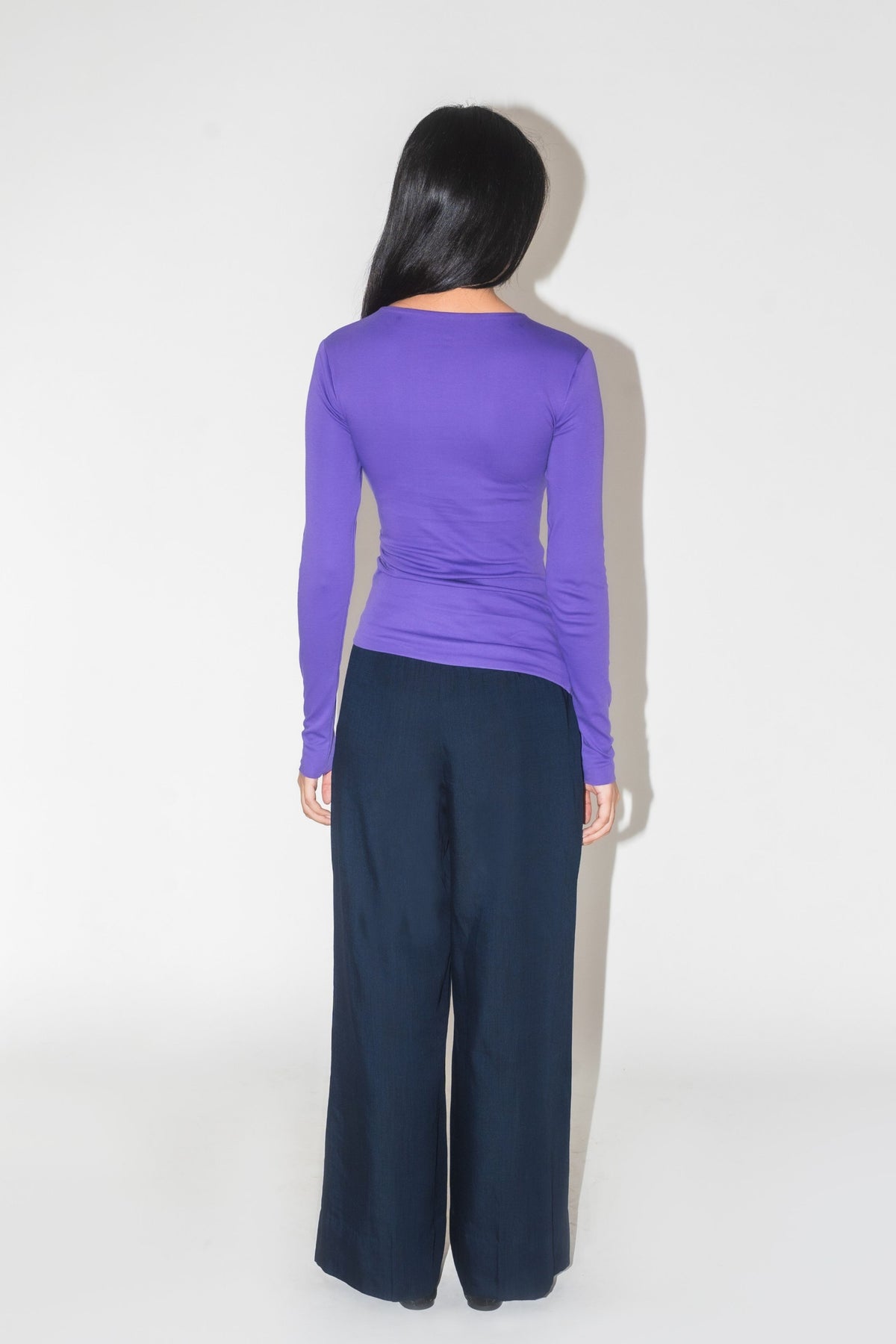 Iris Draped Purple Top