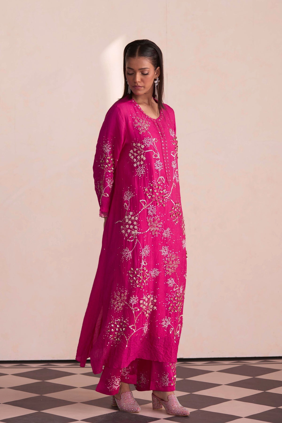 Magenta Kurta Set