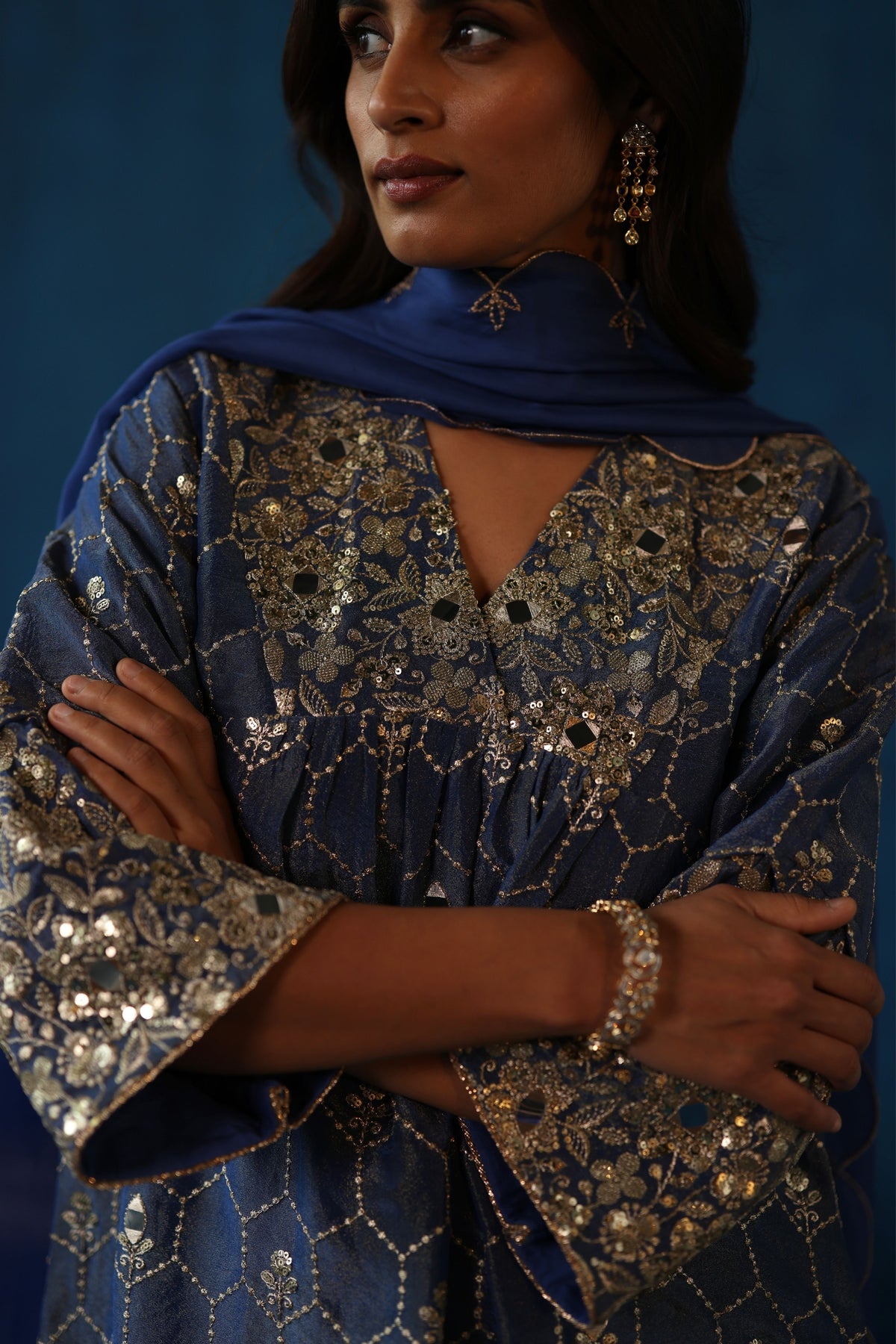 Blue Kaanji Kurta Set