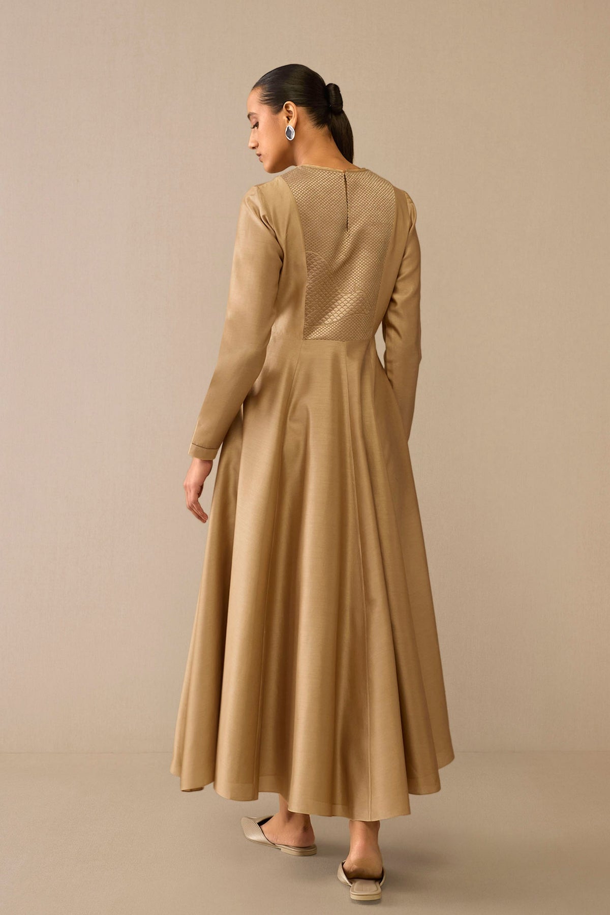 Beige Dilnoor Dress