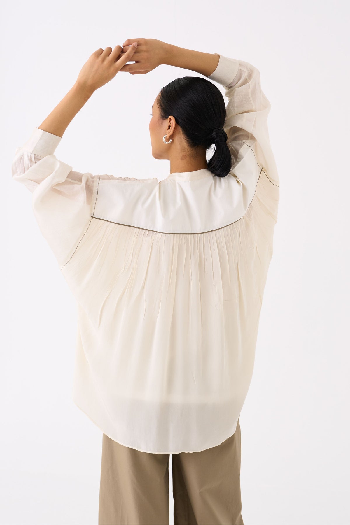 Ivory Bat Sleeve Top Co-ord