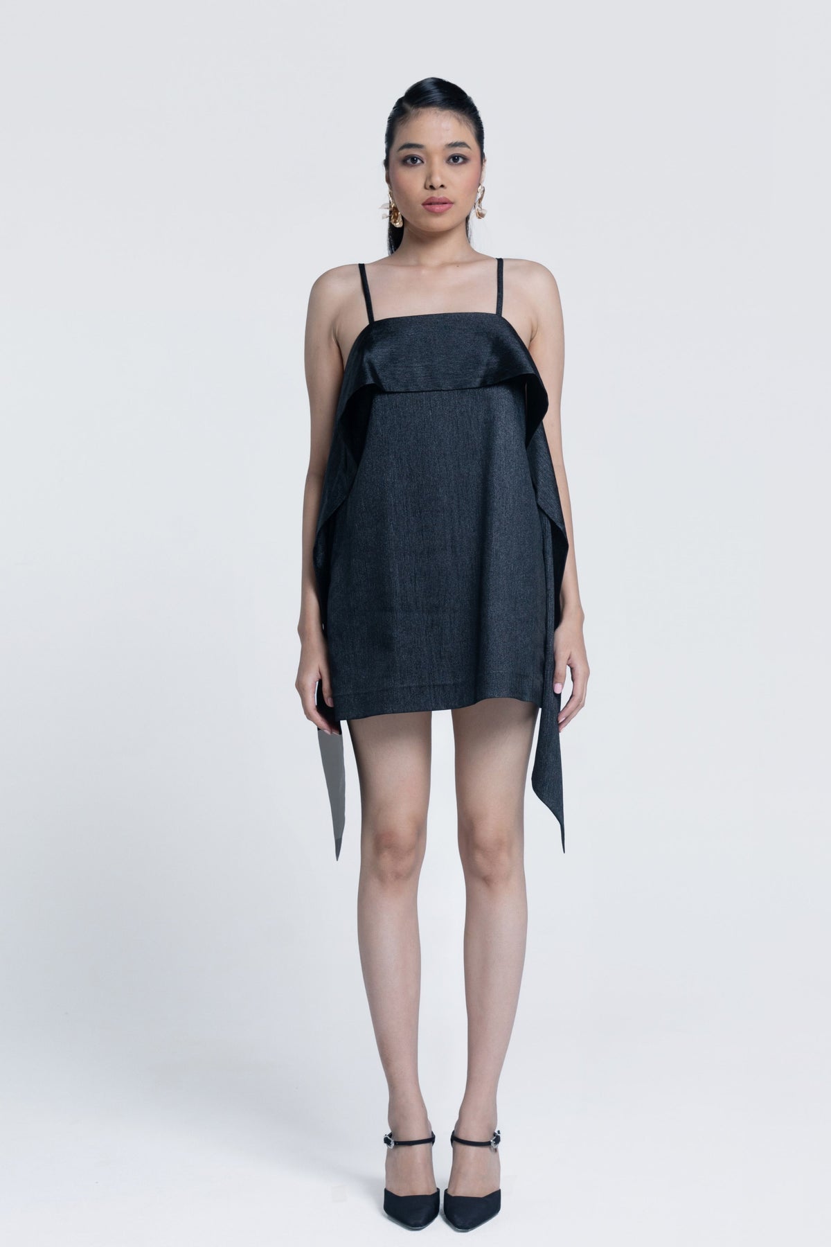 Midnight Sheen Slip Dress