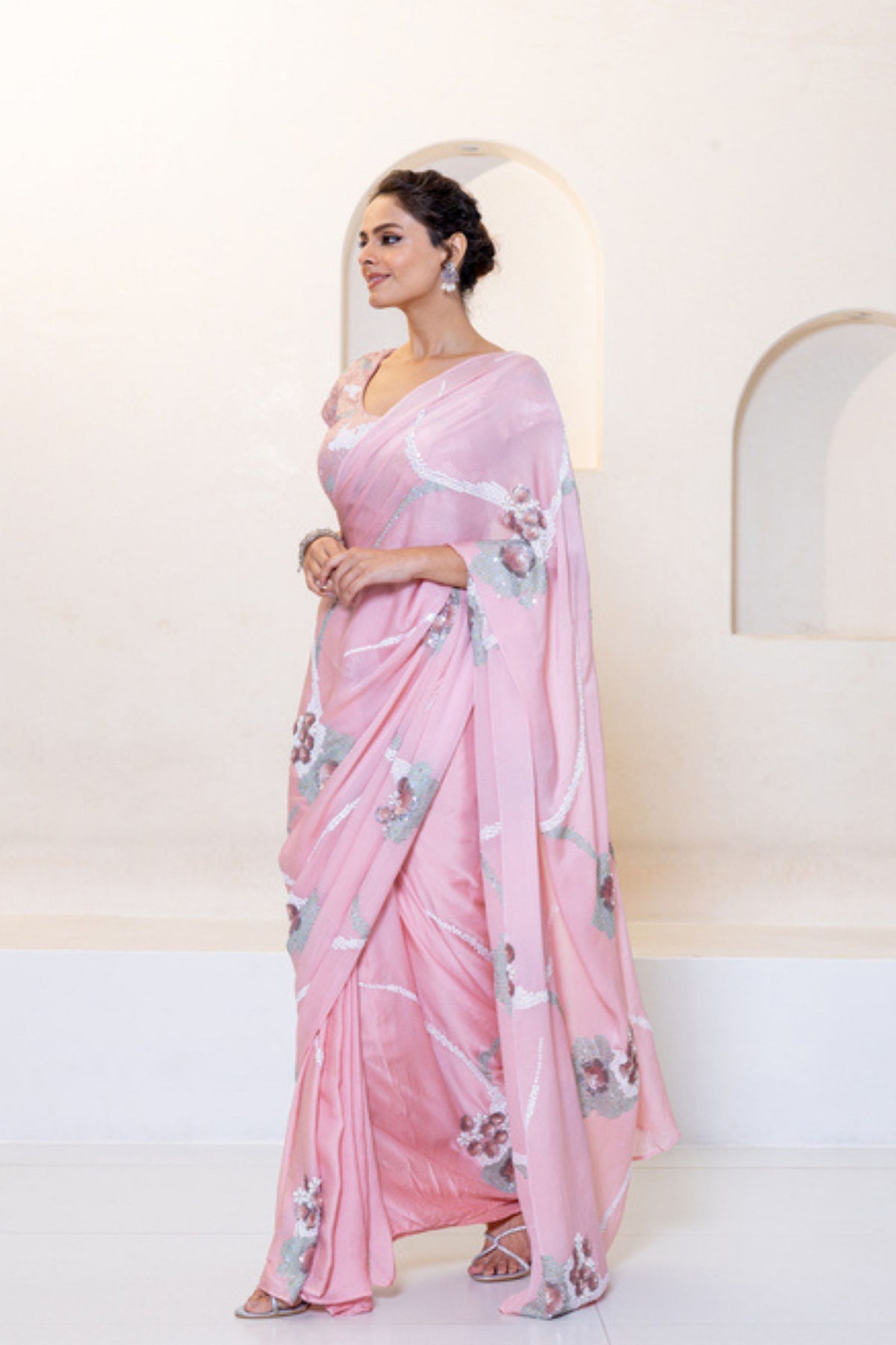 Pink Saree Set