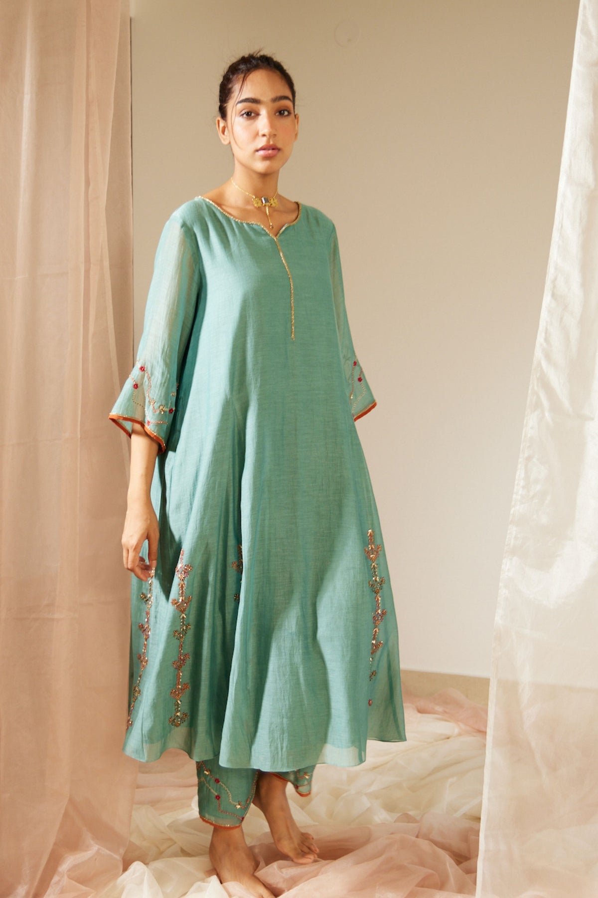 Blue Vrinda Kurta Set