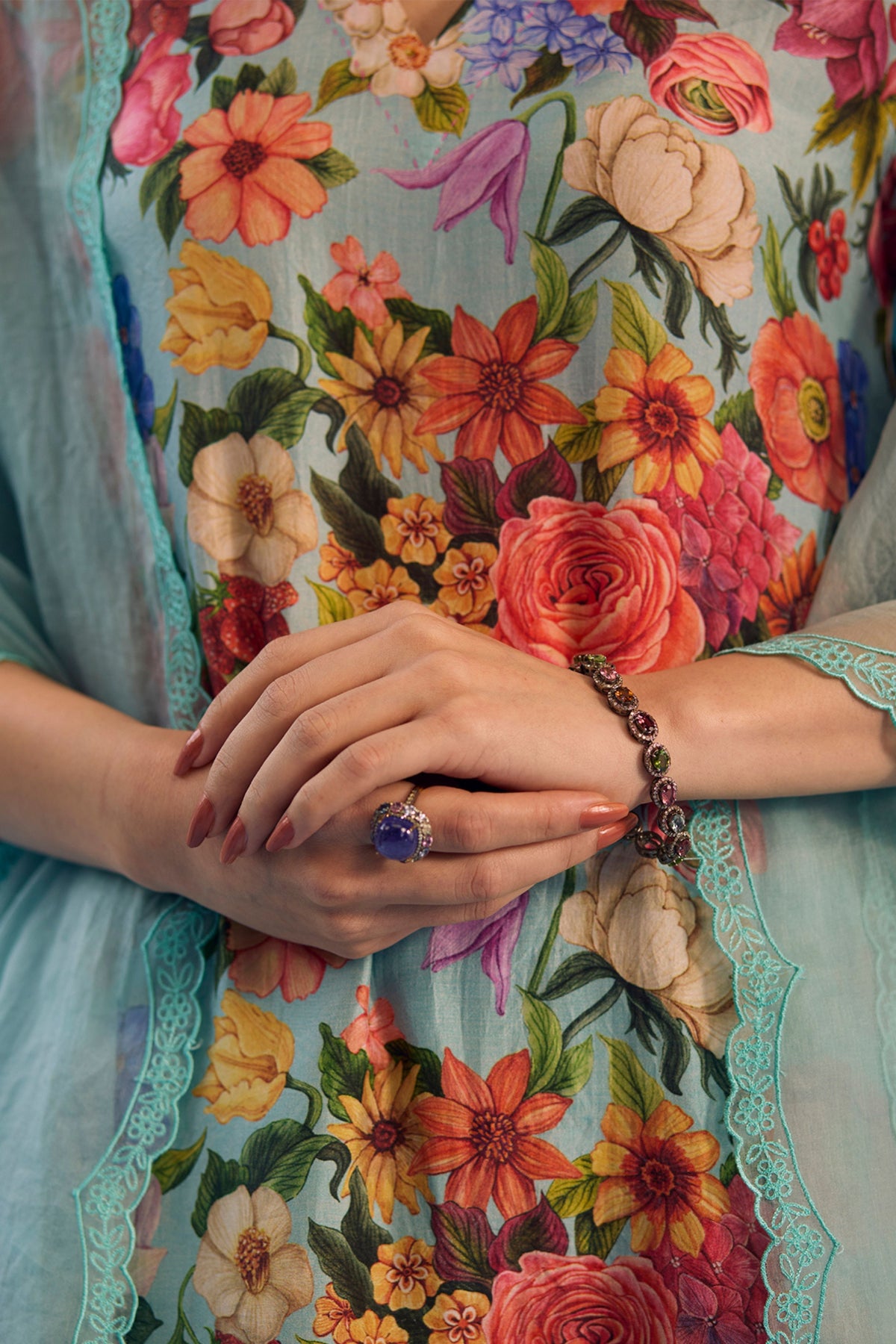 Ethereal Ice Blue Dupatta