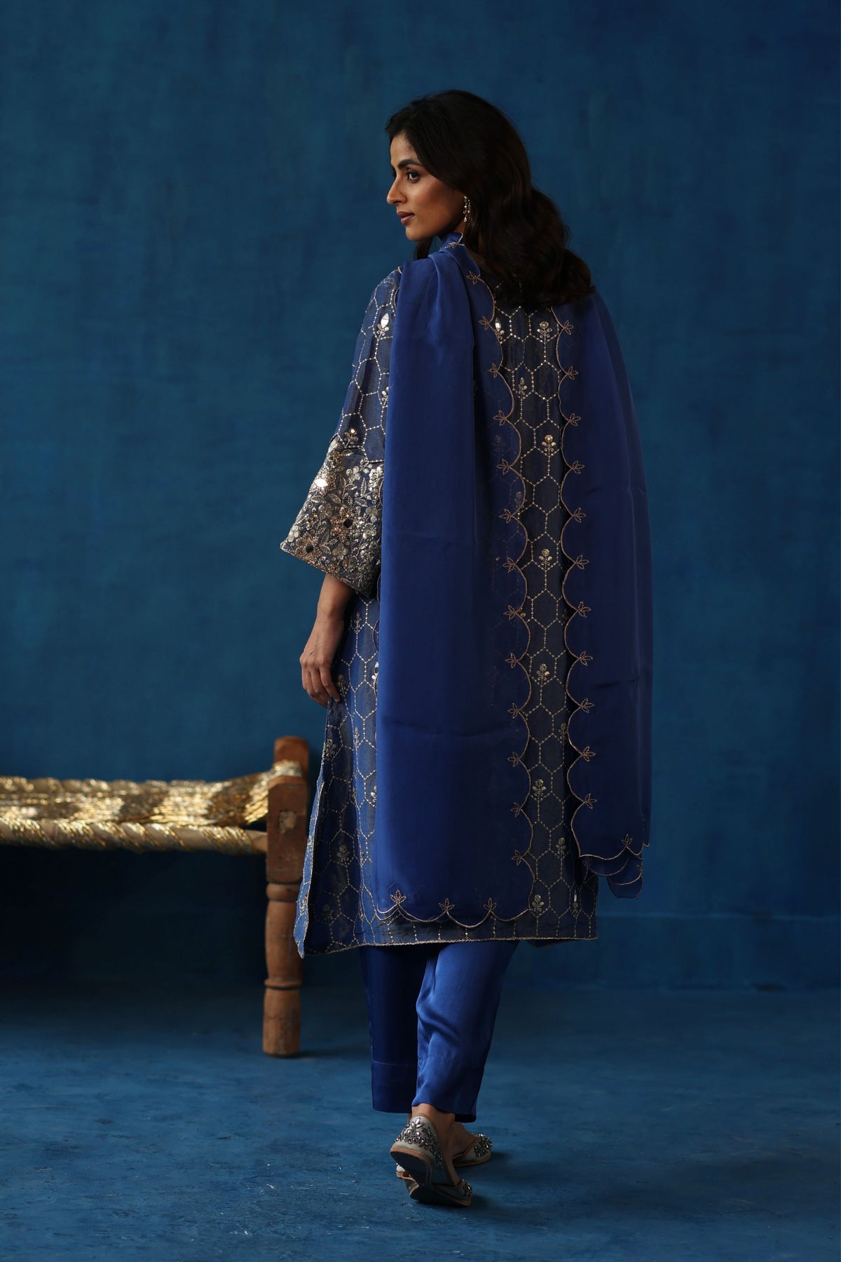 Blue Kaanji Kurta Set