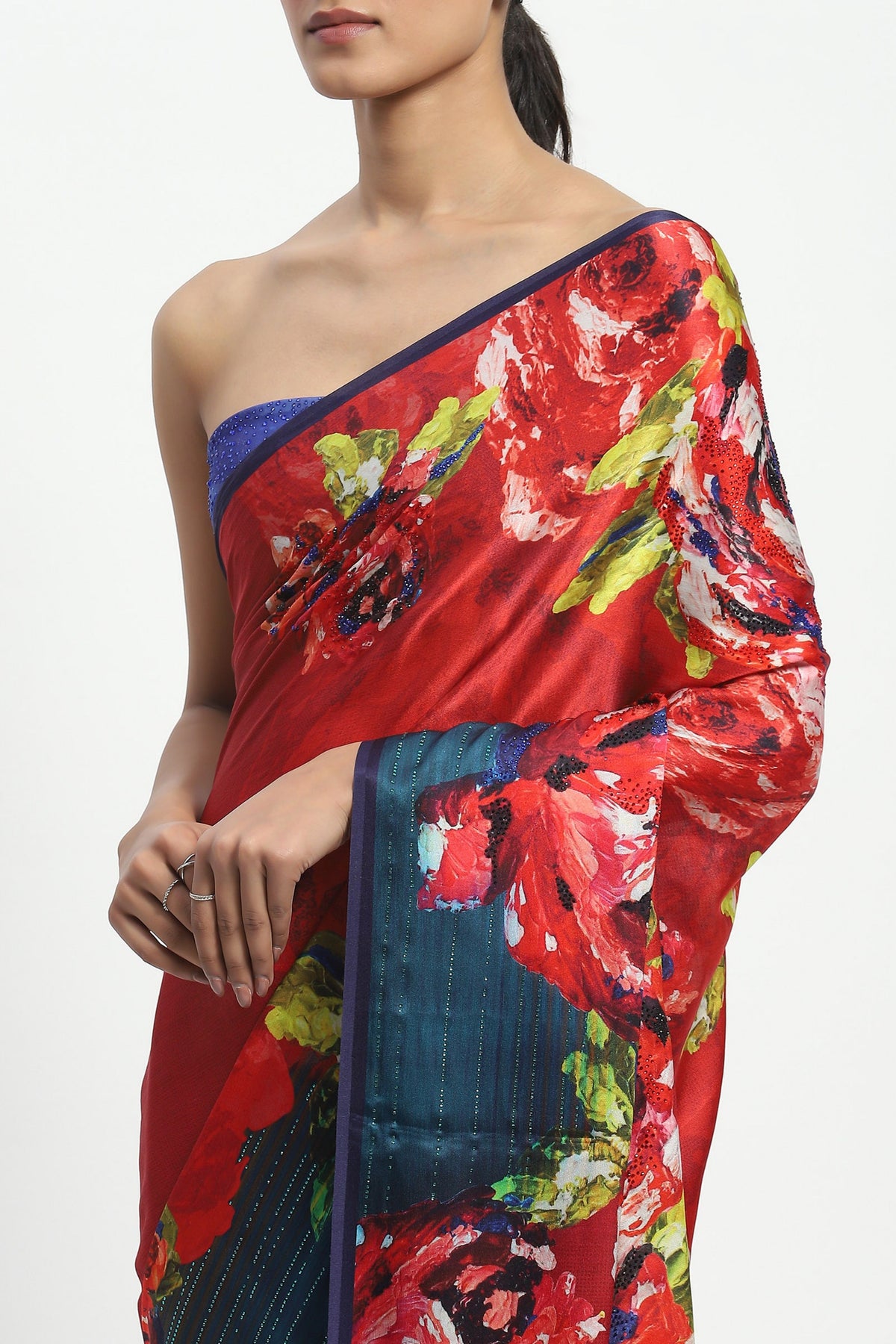 Summer Dragon Embelished Saree