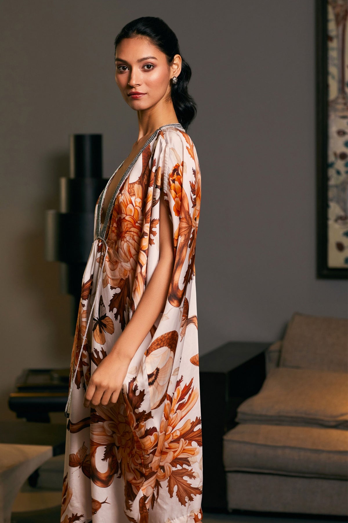 Snake Printed Rope Kaftan