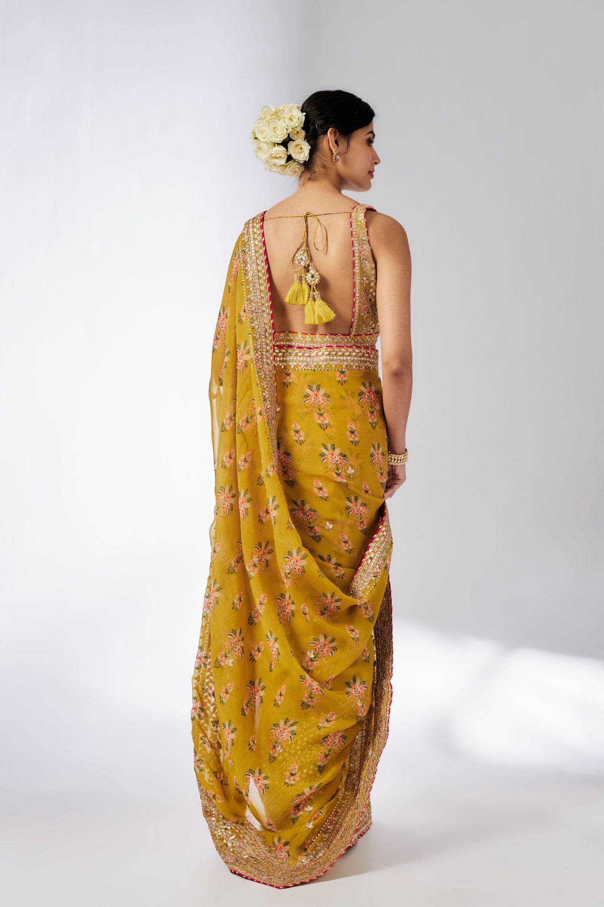 Mustard Masoom Saree Set