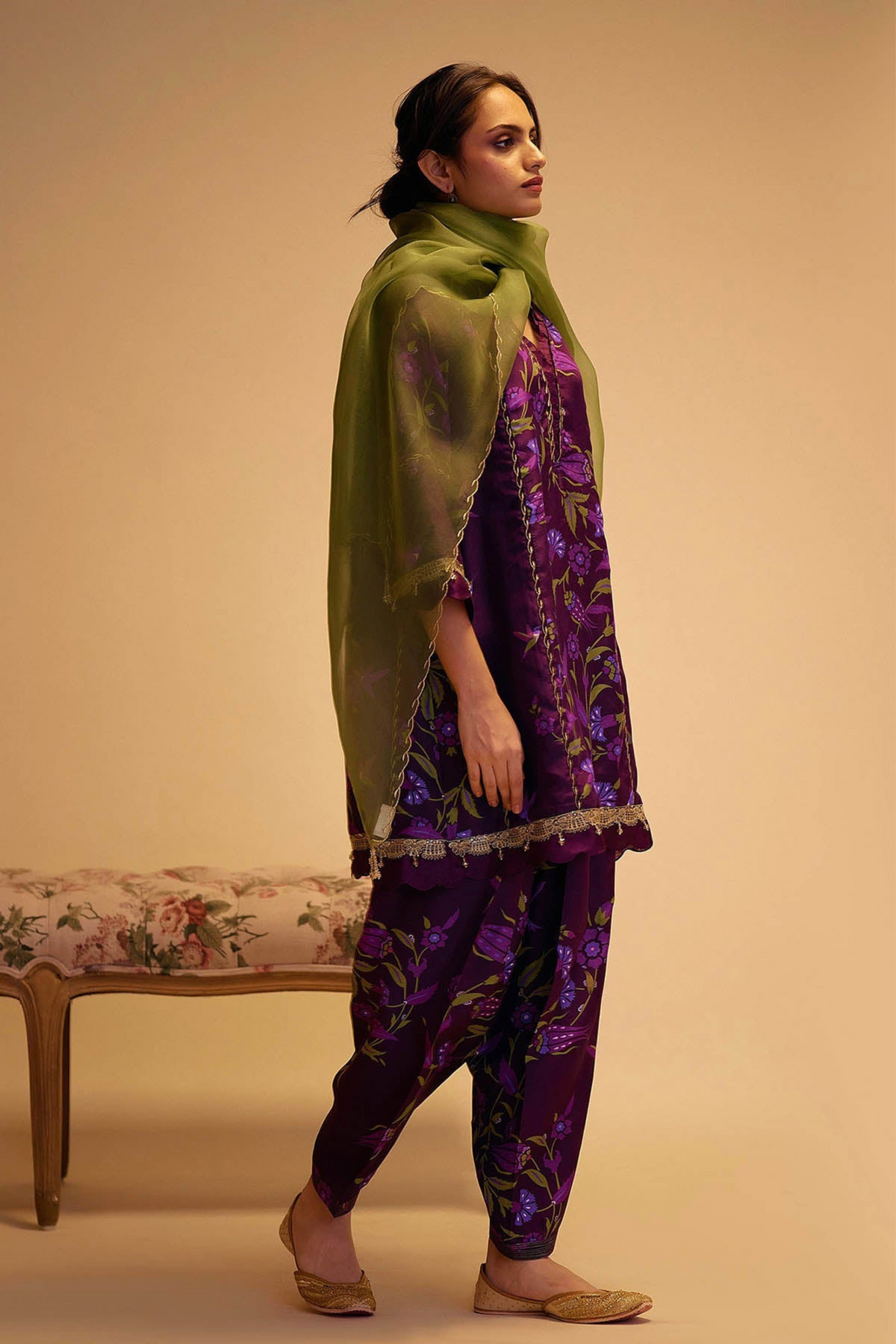 Farida Green Dupatta