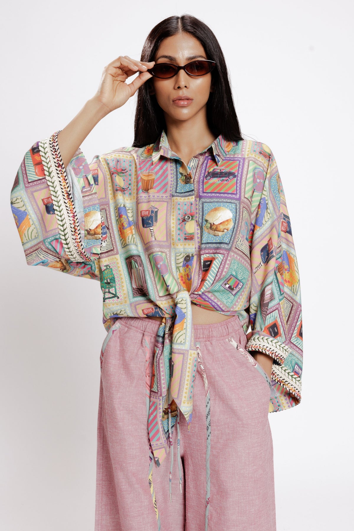 Kaali Peeli Cape Shirt