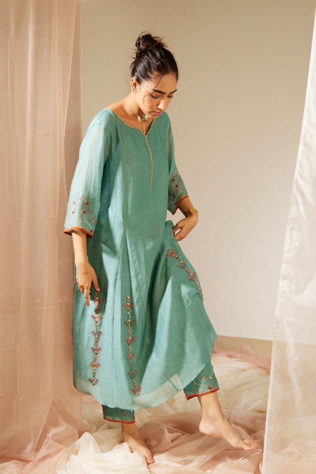 Blue Vrinda Kurta Set