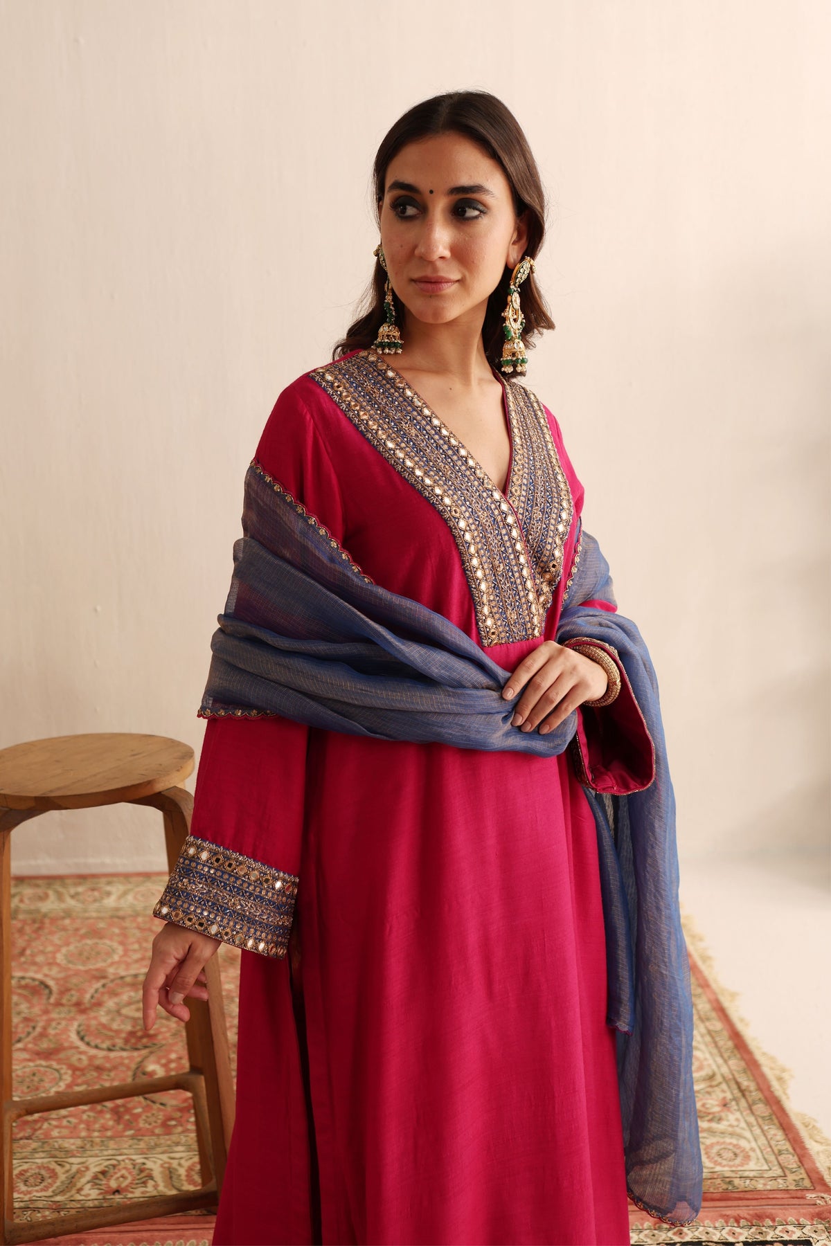 Fuchsia Rose Kurta Set