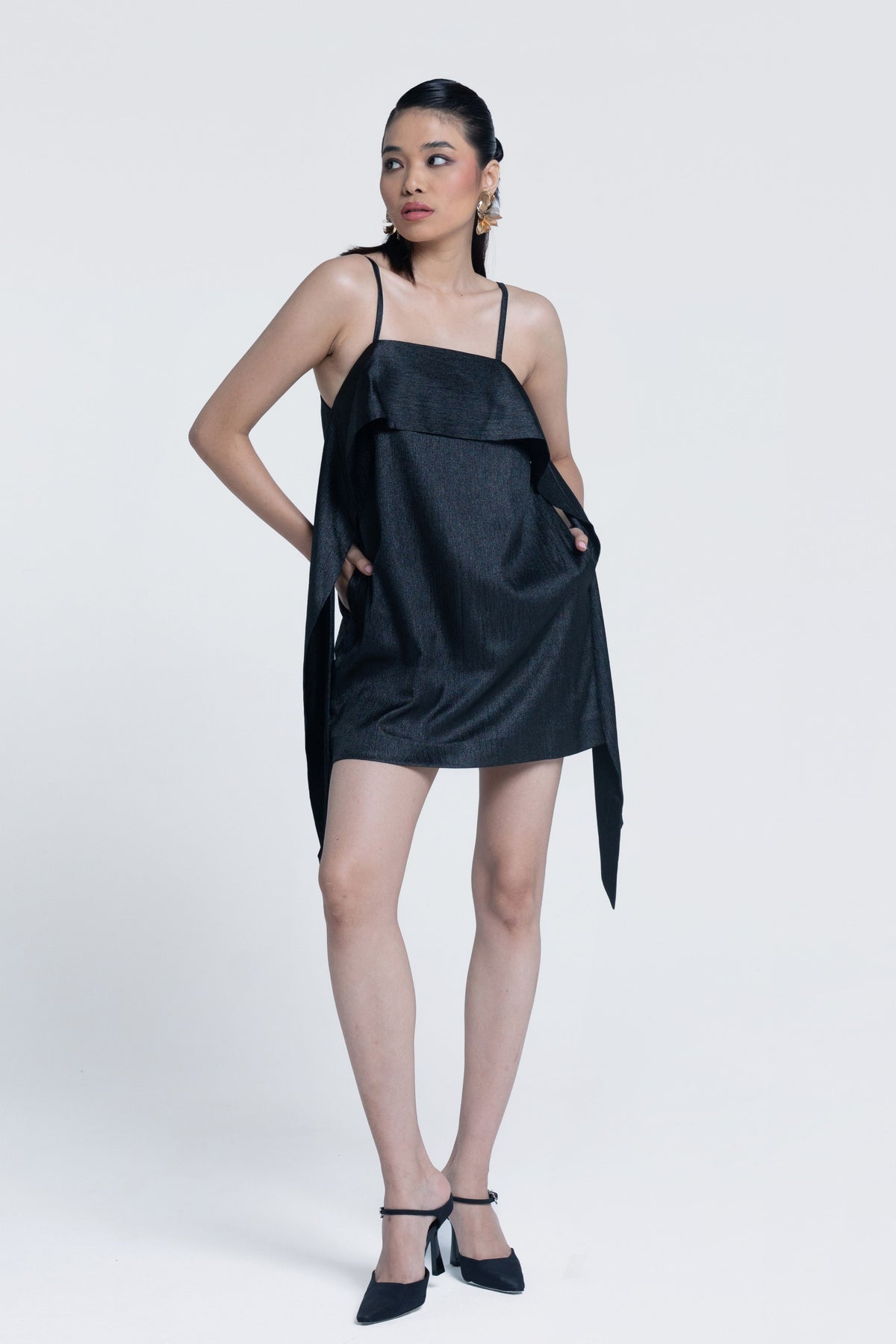 Midnight Sheen Slip Dress