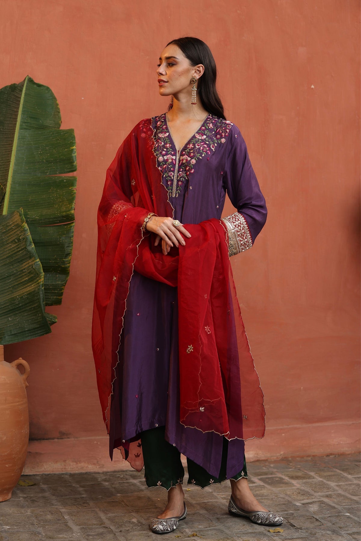 Purple Kaleera Kurta Set