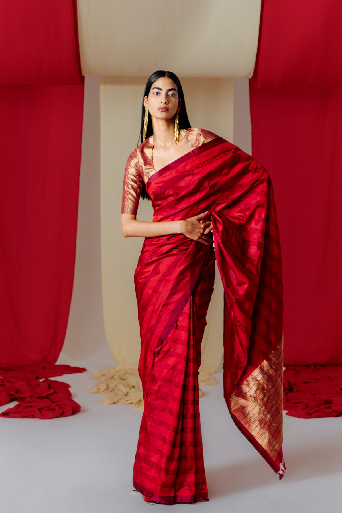 Red Silk Handwoven Saree