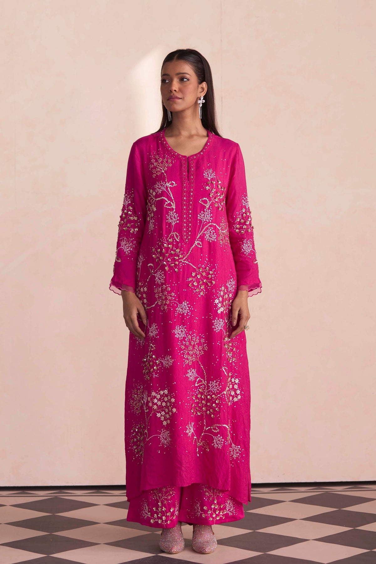 Magenta Kurta Set