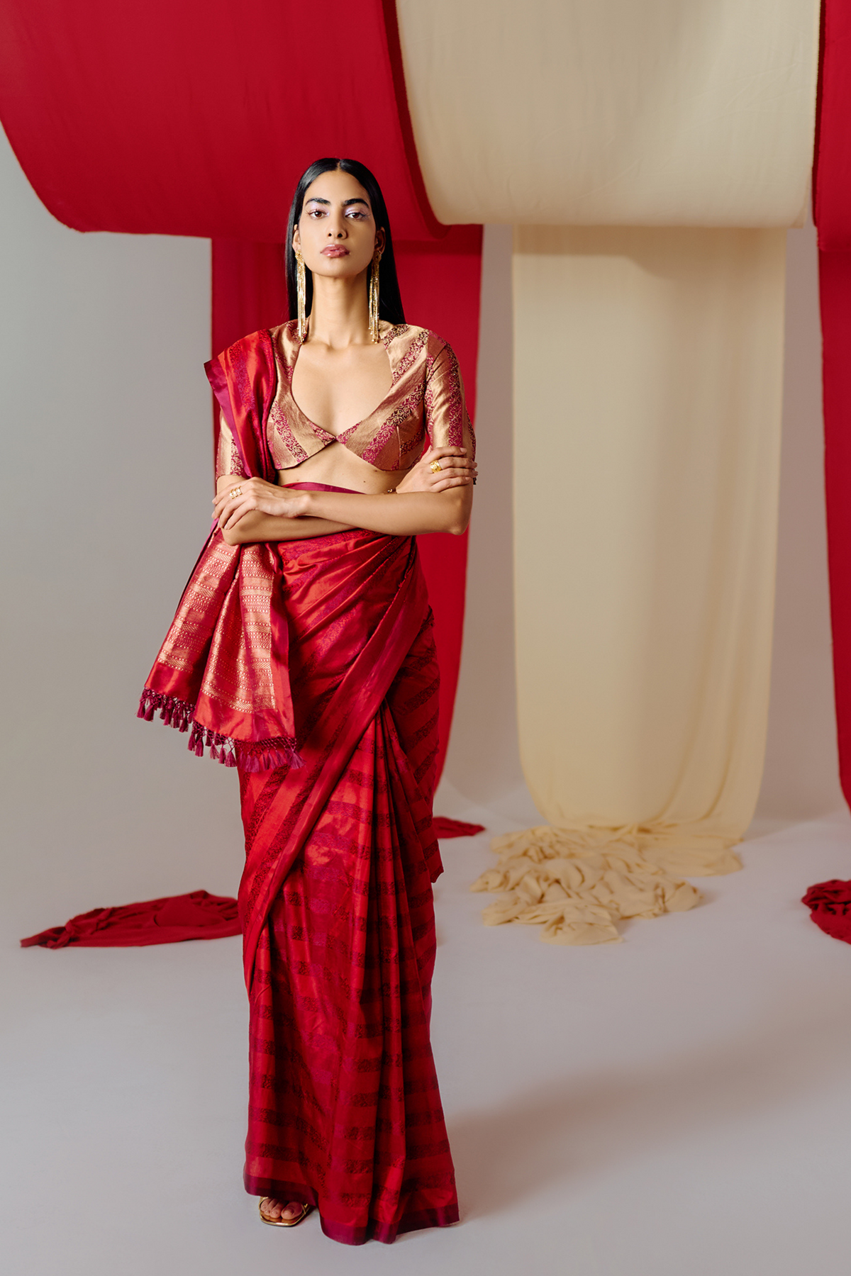 Red Silk Handwoven Saree