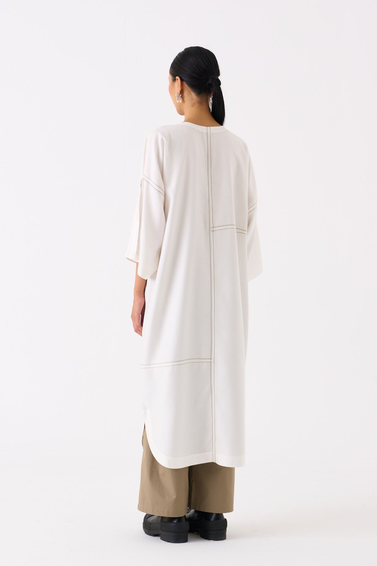 Ivory Patch Pocket Tunic Co-ord