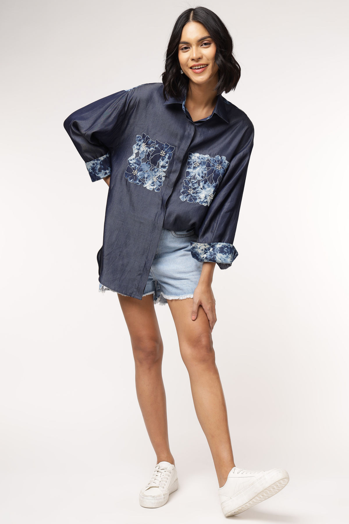 Floral Patch Pocket Shirt