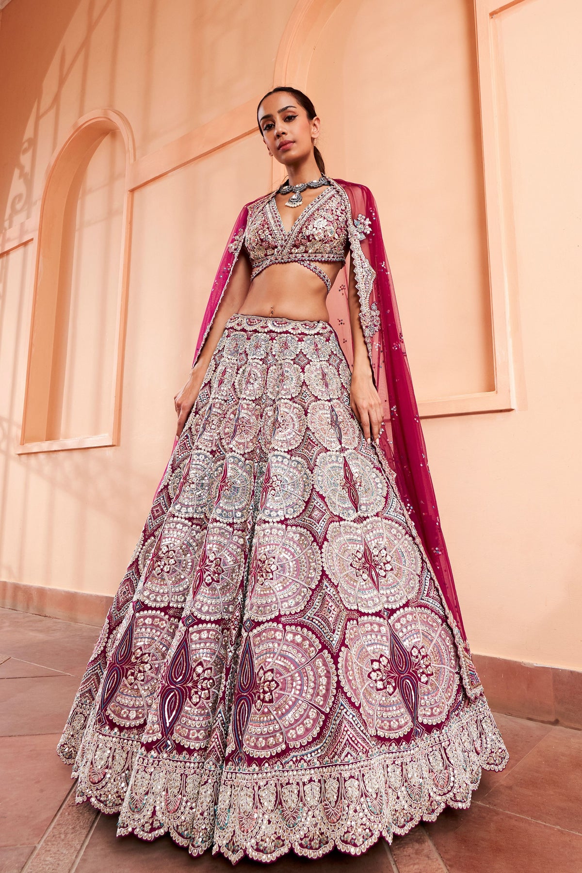 Sangria Plum Lehenga Set