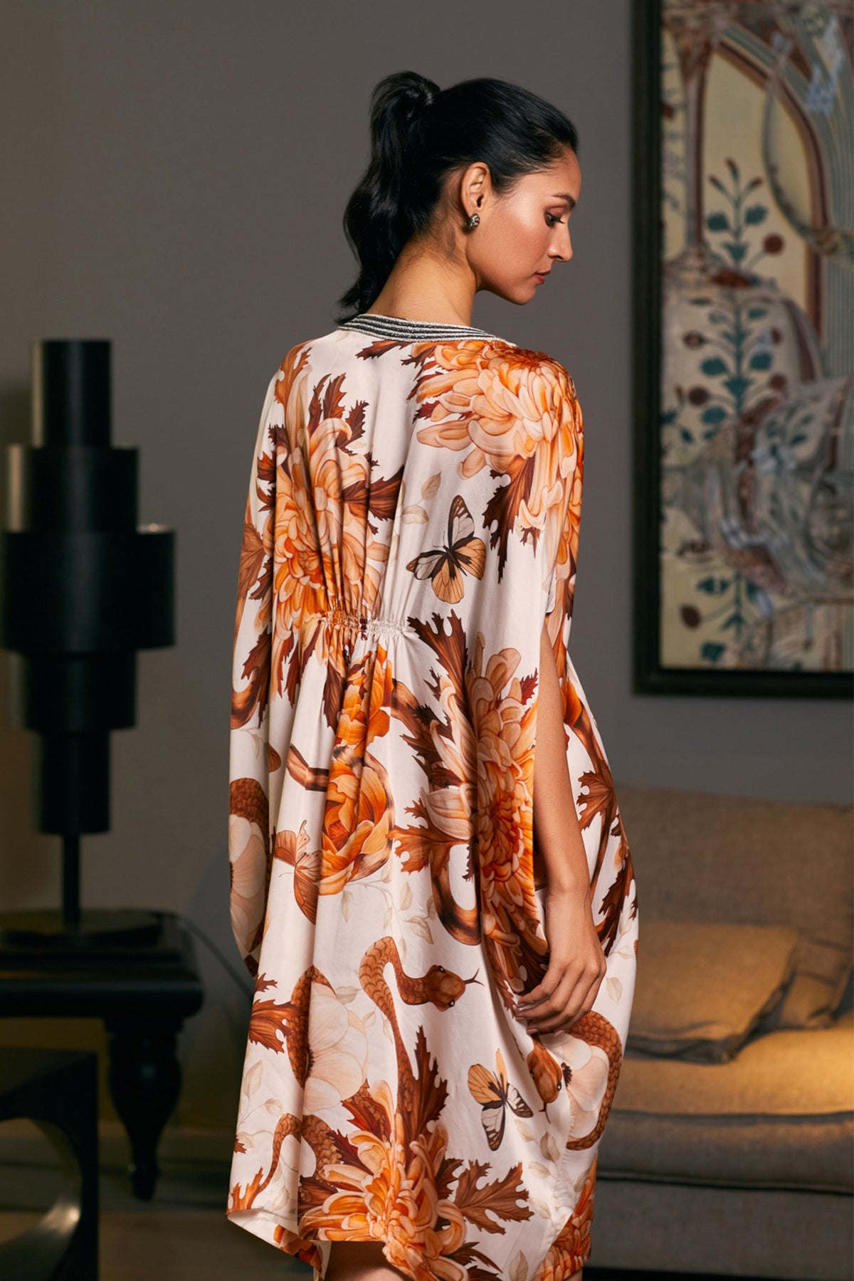 Snake Printed Rope Kaftan