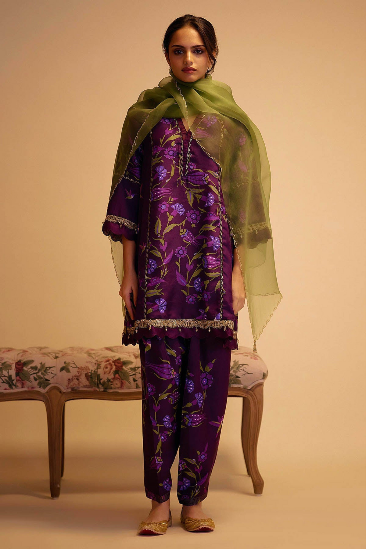 Farida Green Dupatta