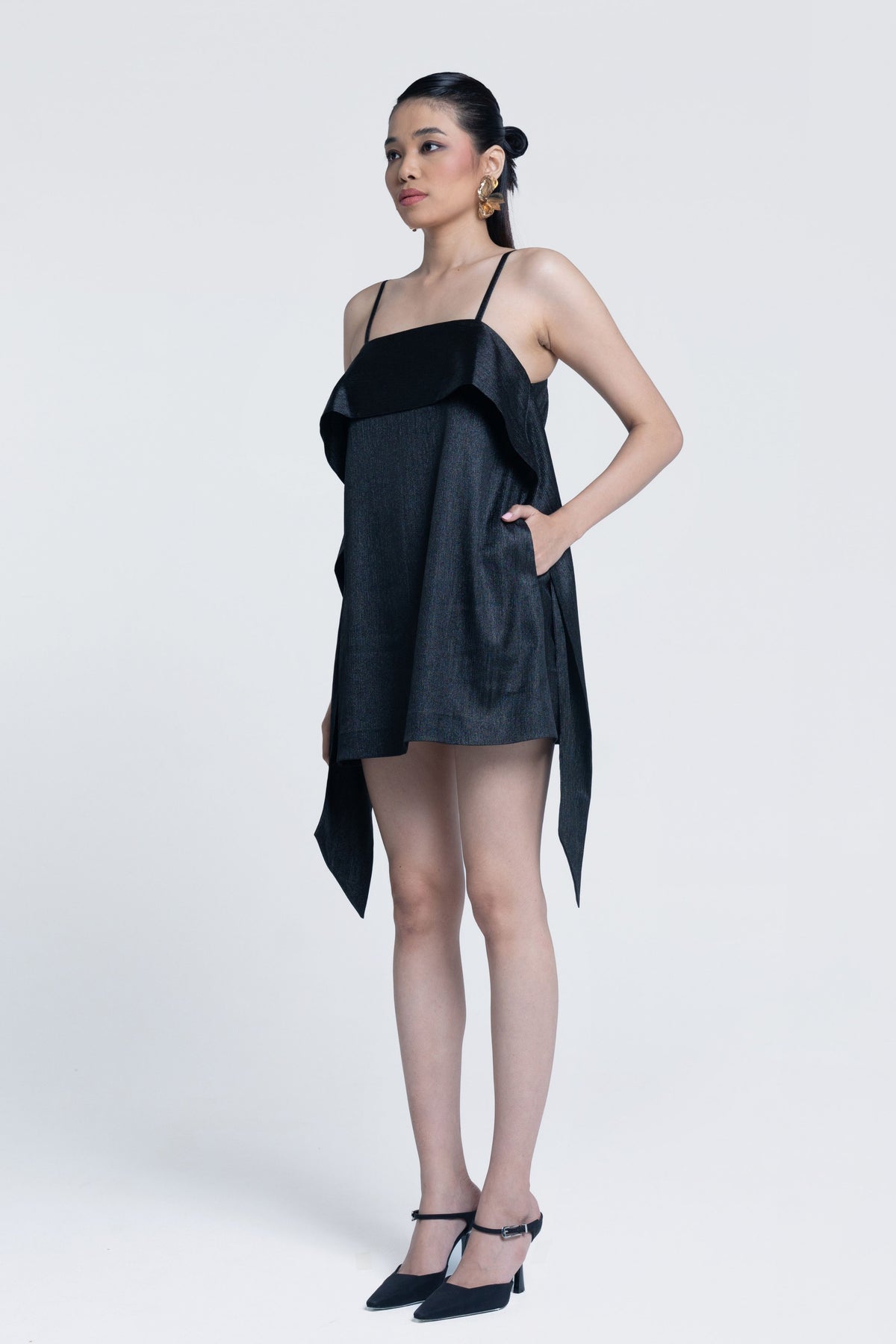 Midnight Sheen Slip Dress