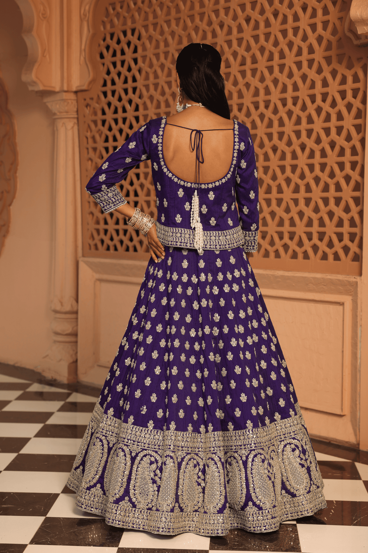 Aasmaa Purple Lehenga Set