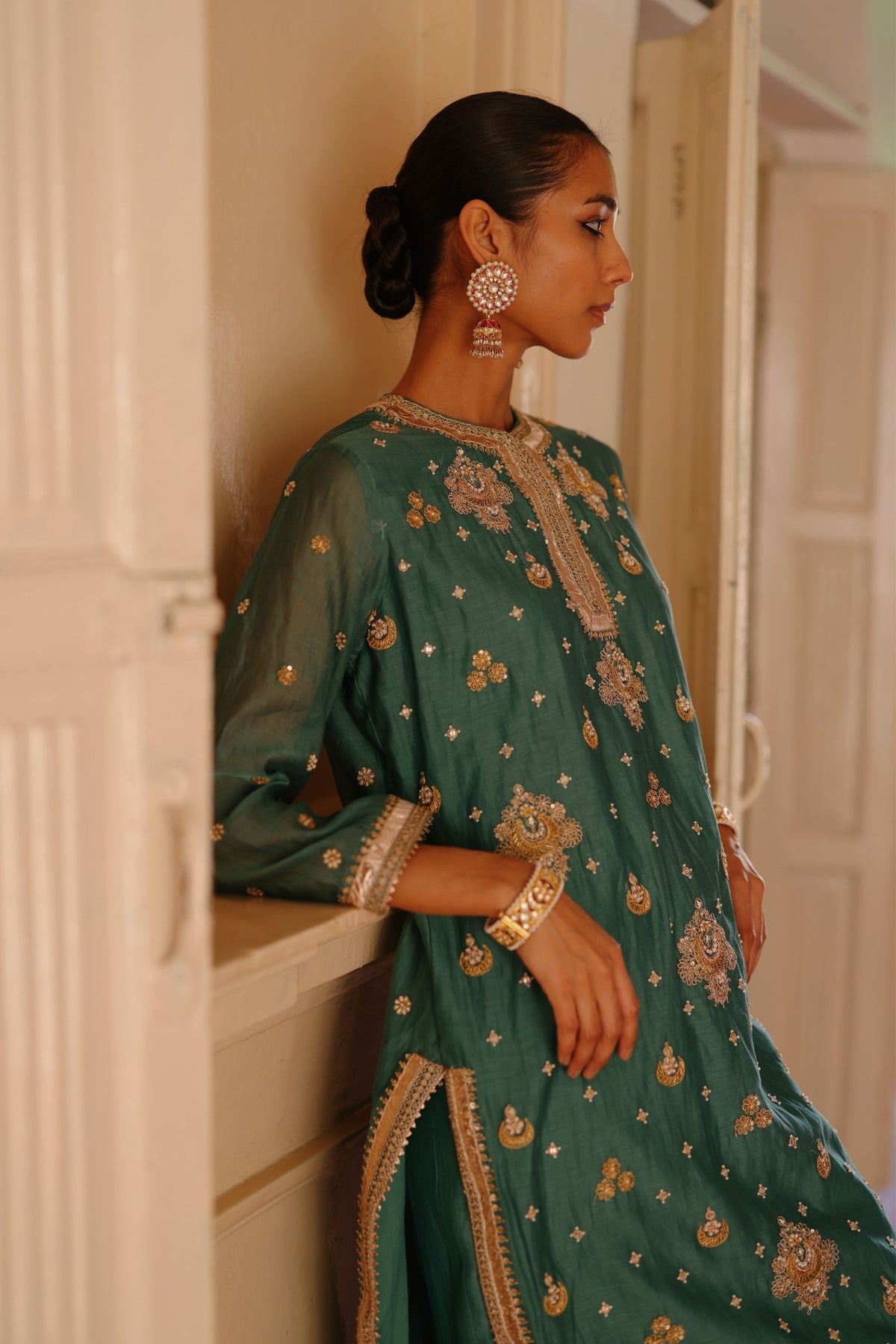 Halfmoon Turquoise Kurta Set