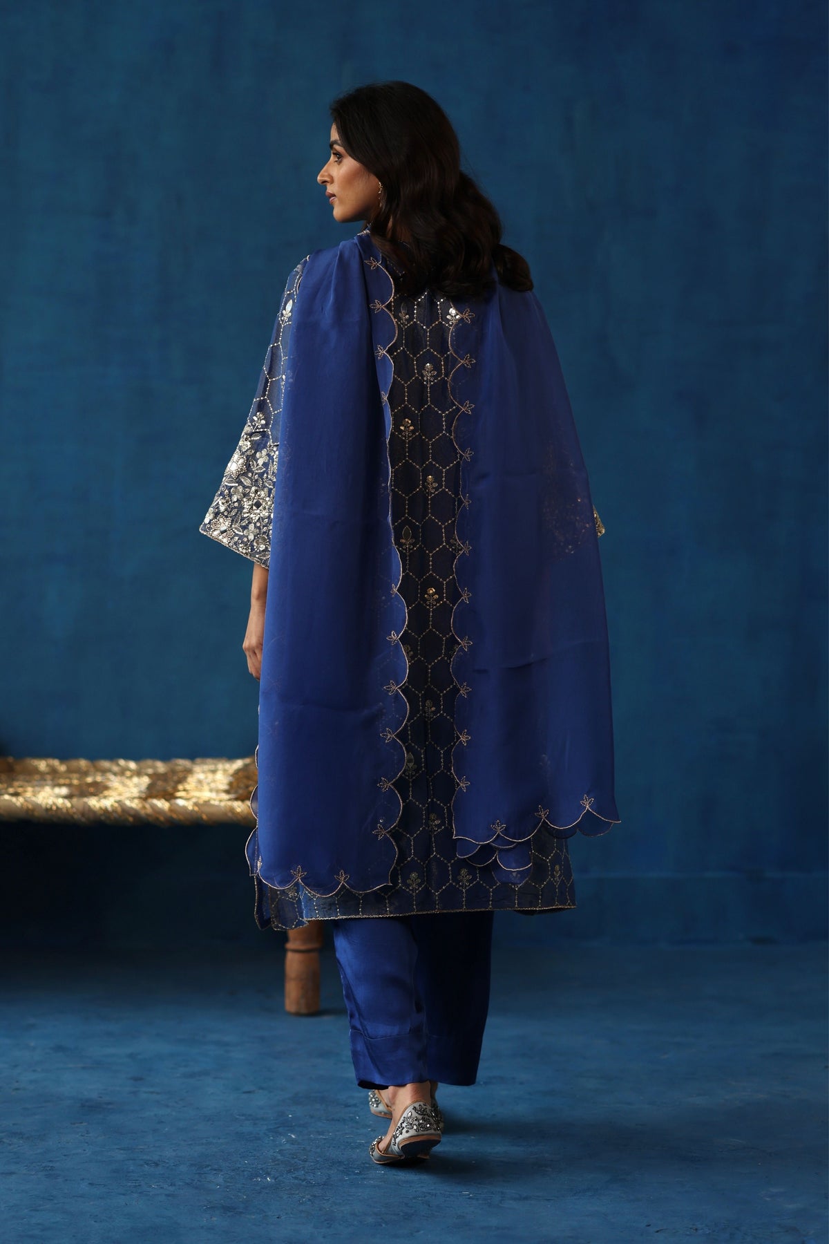 Blue Kaanji Kurta Set