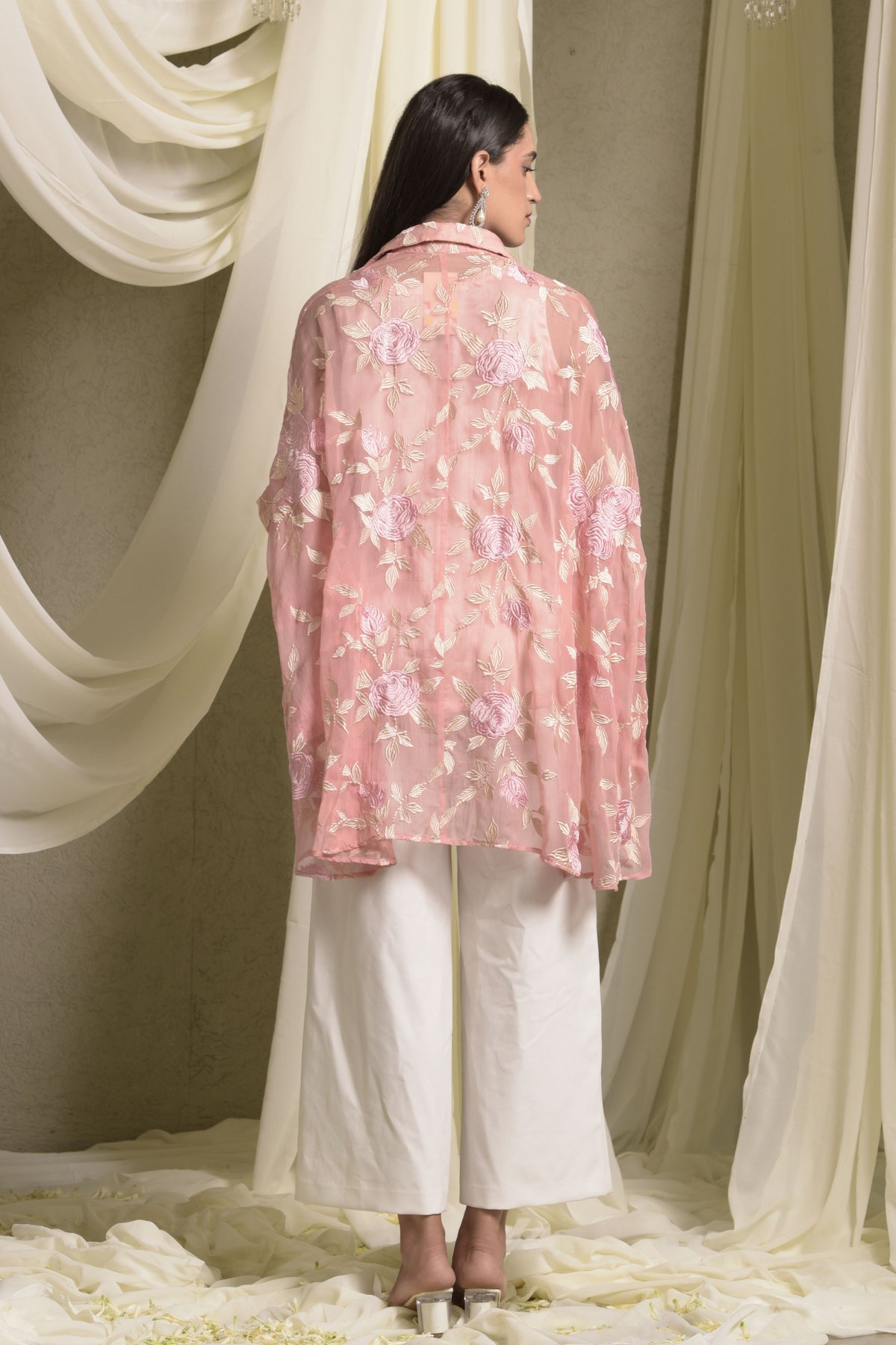 Elahe Embroidered Rose Shirt