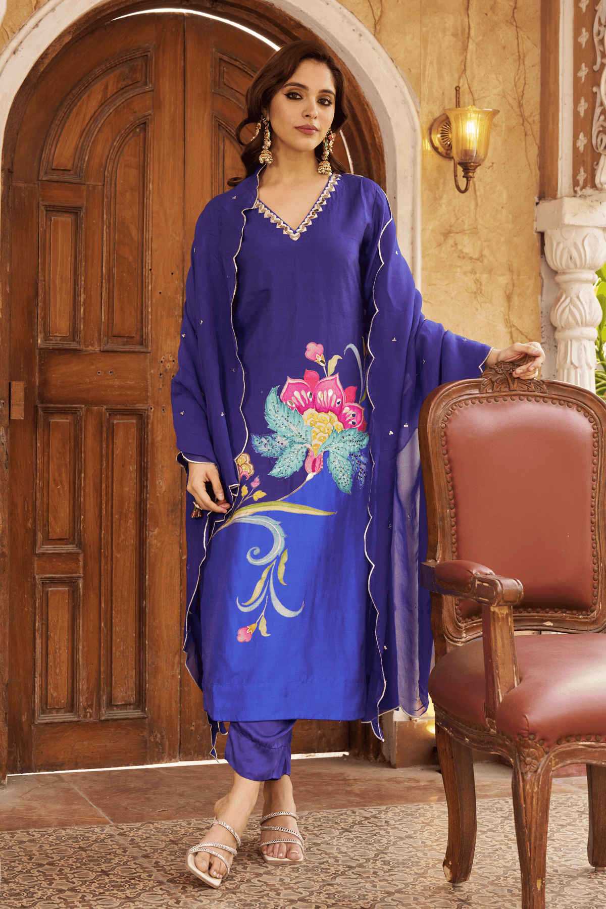 Nayaab Blue Kurta Set