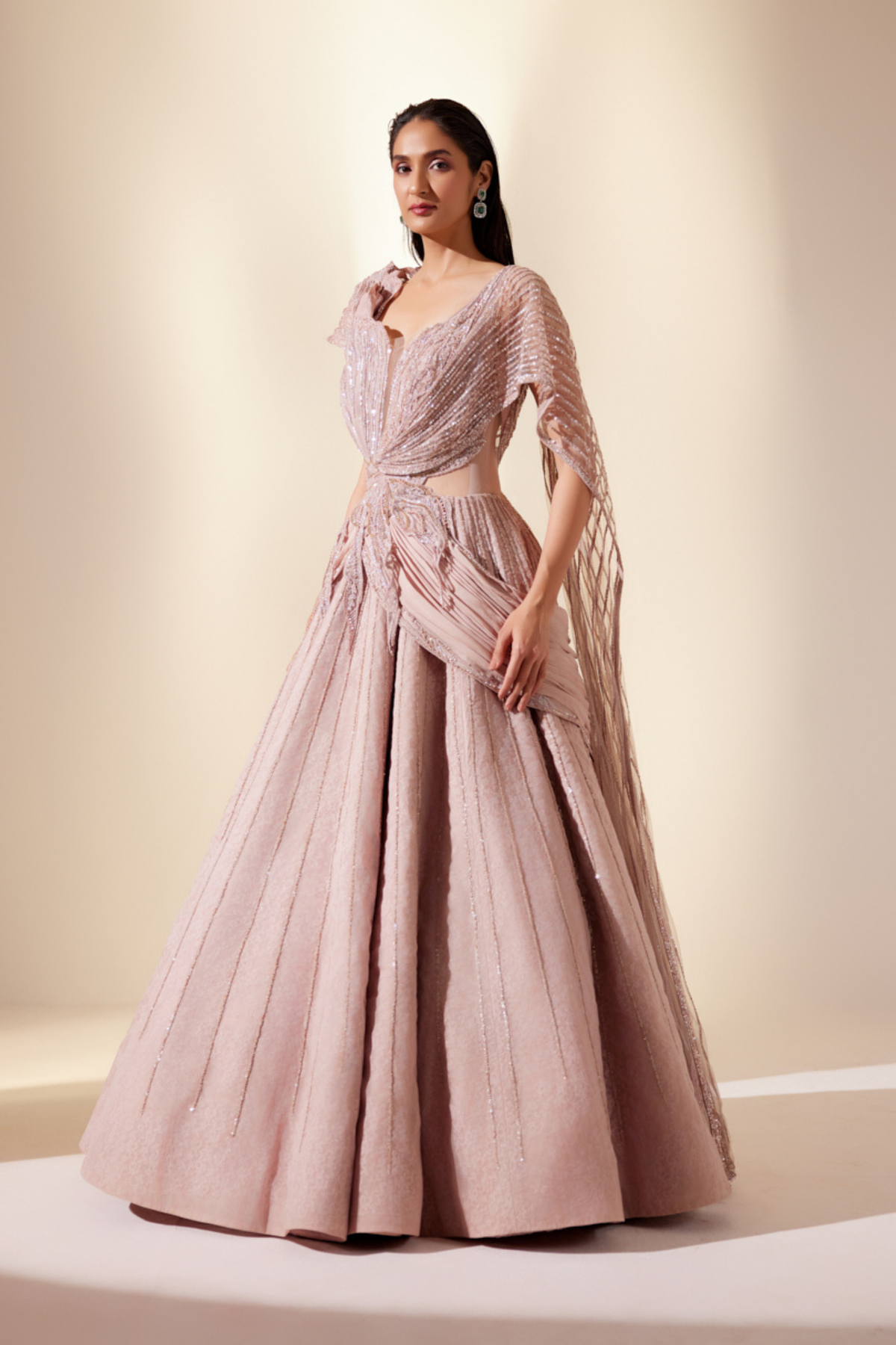 Dusty Rose Drizzle Gown