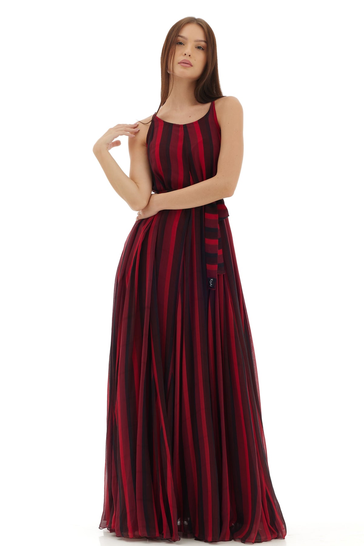 Red and Black Long Dress