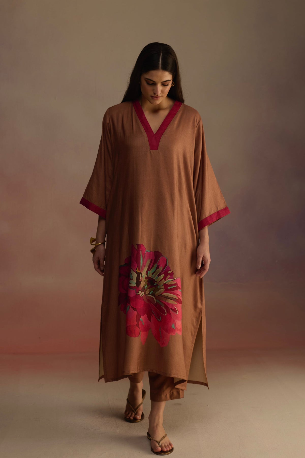 Woodapple Brown Kurta