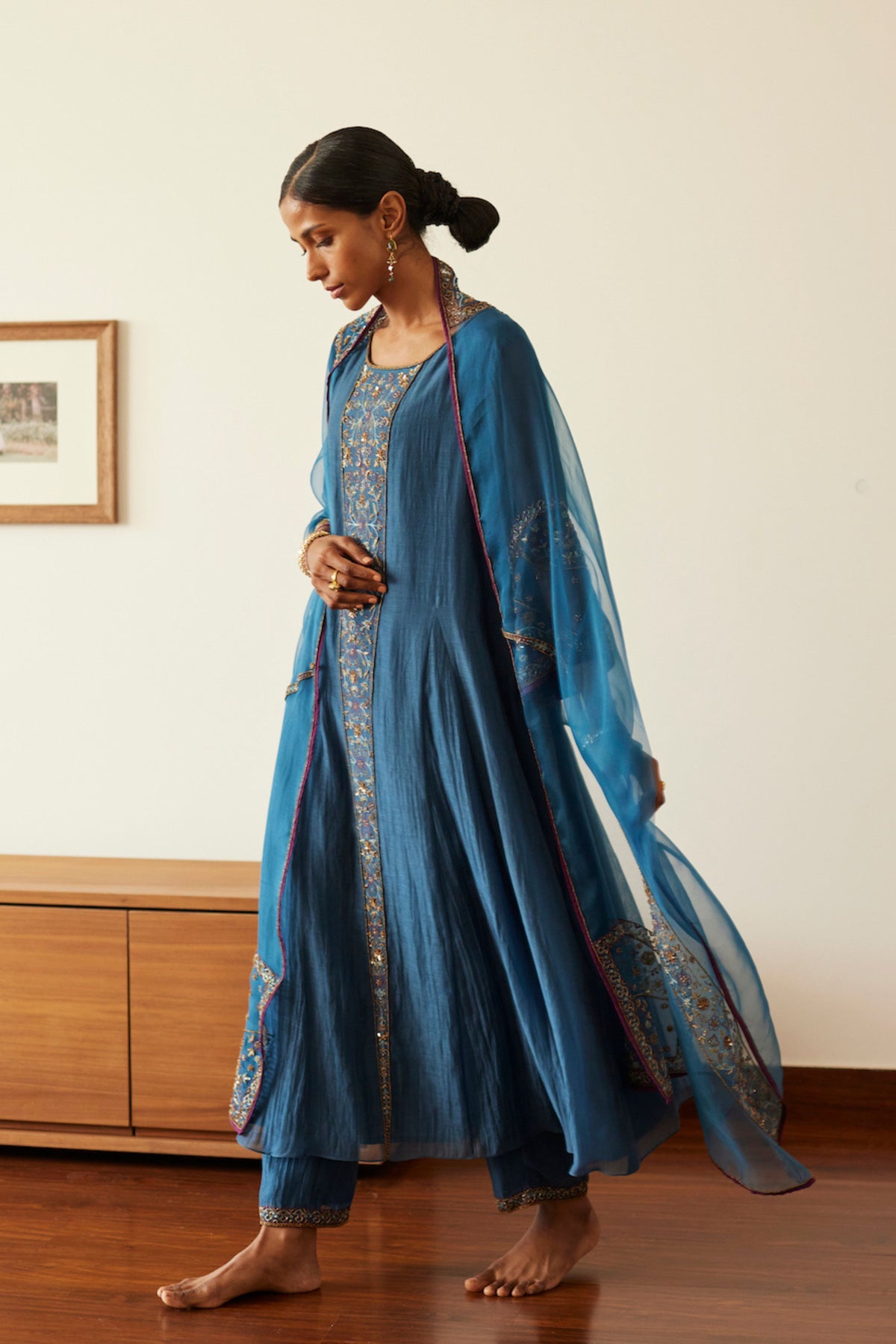 Blue Adree Kurta Set