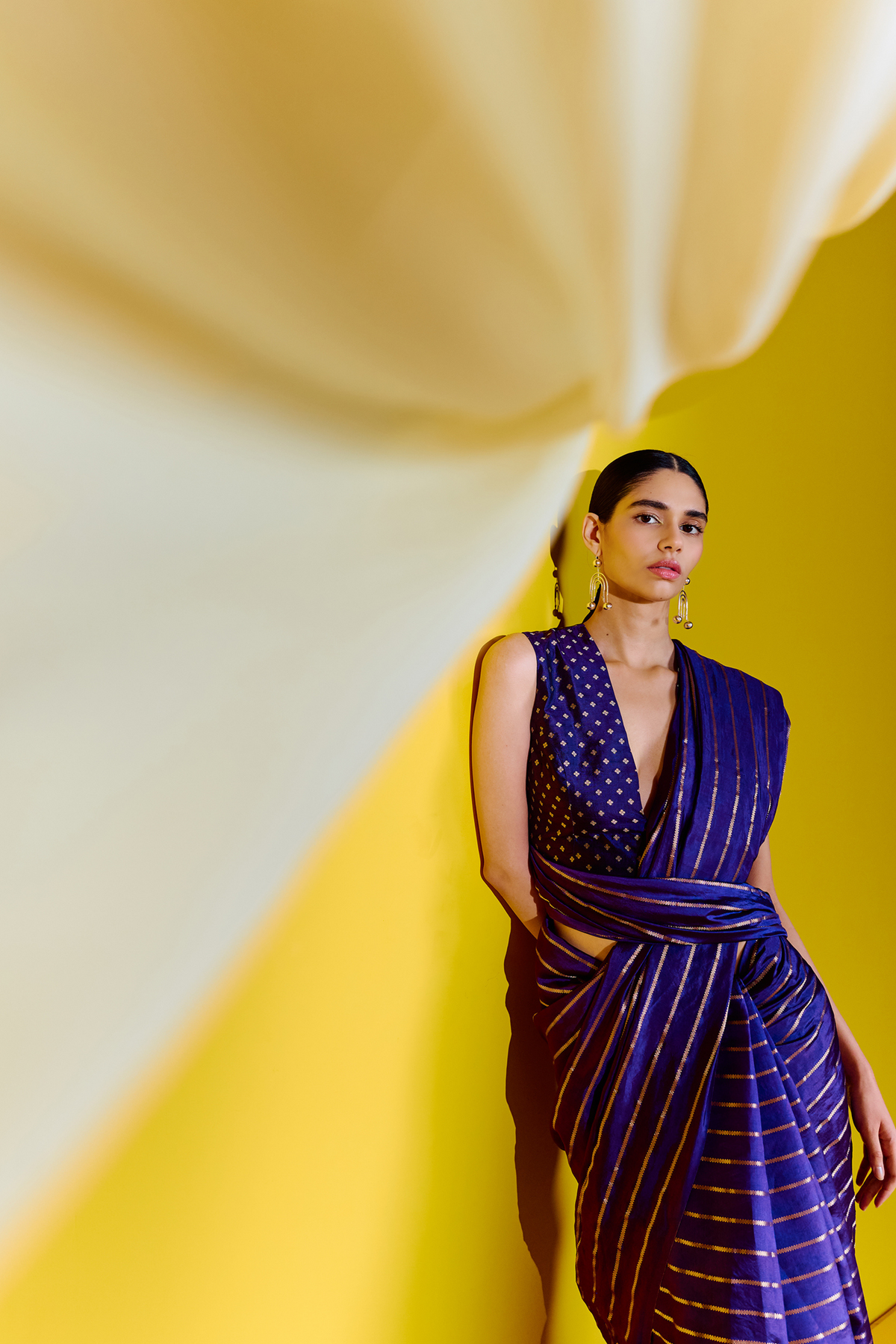 Purple Silk Handwoven Saree