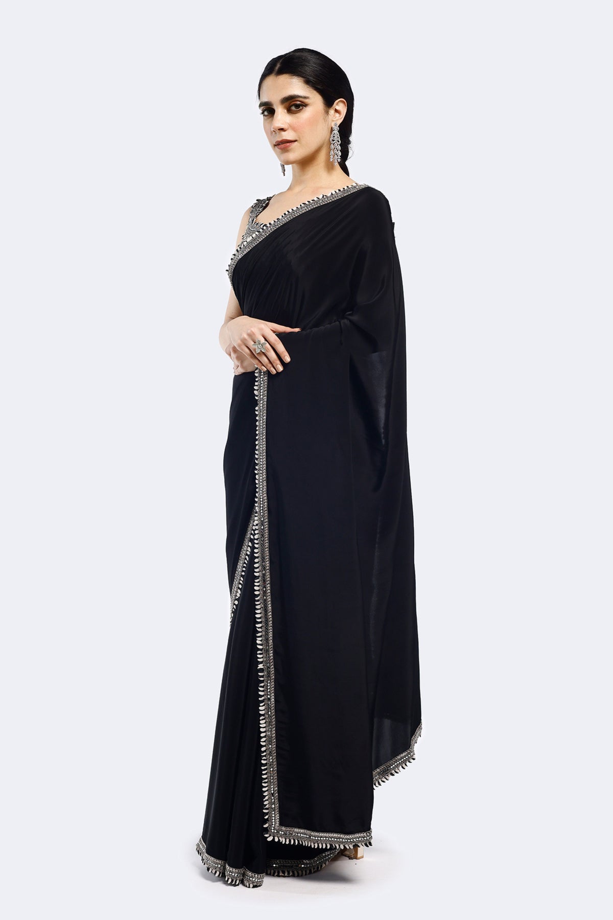 Buta Crepe Saree