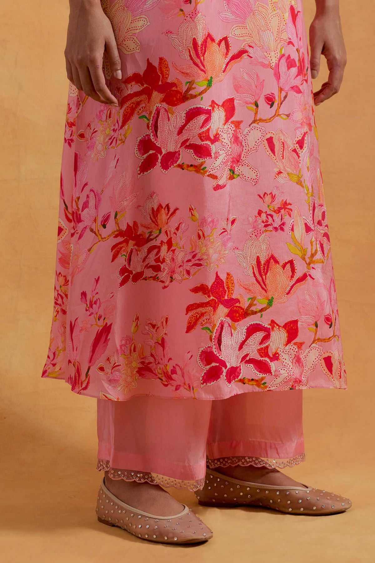 Peach Kurta Set