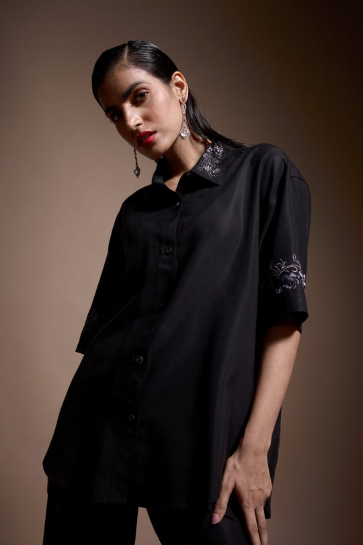 Metallic Embroidered Shirt