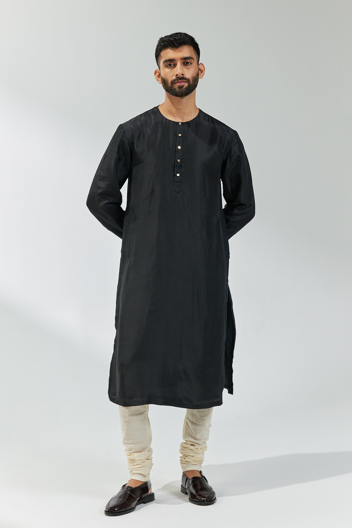 Black Embroidered Kurta Sets